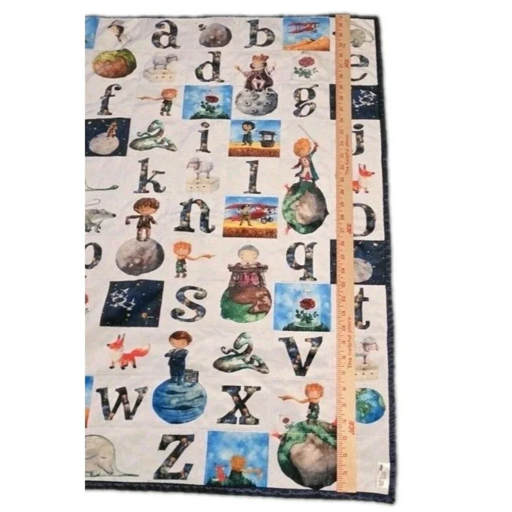Handmade Little Prince Alphabet Baby Quilt Out Of Character Quilts @ 27